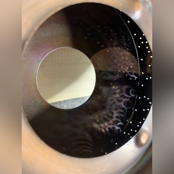 VTG Pfaltzgraff Village Copper Punched Hole Candle Warmer Stand - Picture 7 of 7